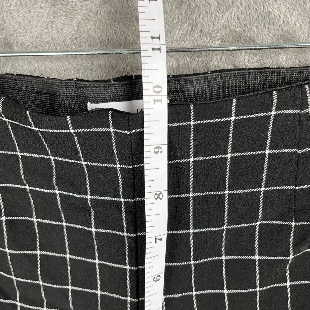 Calvin Klein Women’s Pants Size 4 Black White Plaid Stretch Leggings Workwear - Picture 8 of 9